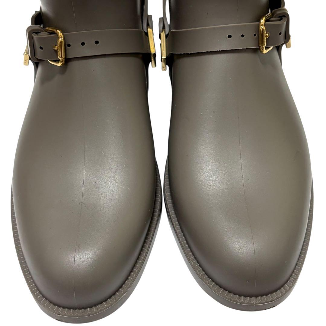 Jimmy Choo ジミーチュウ レインブーツ ラバー ロングブーツ グレー