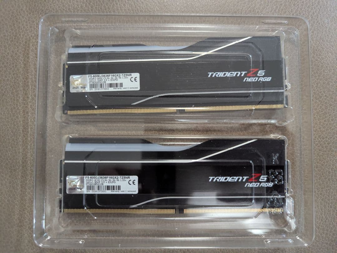 s*y様 G.SKILL TRIDENT Z5 NEO RGB DDR5 32G