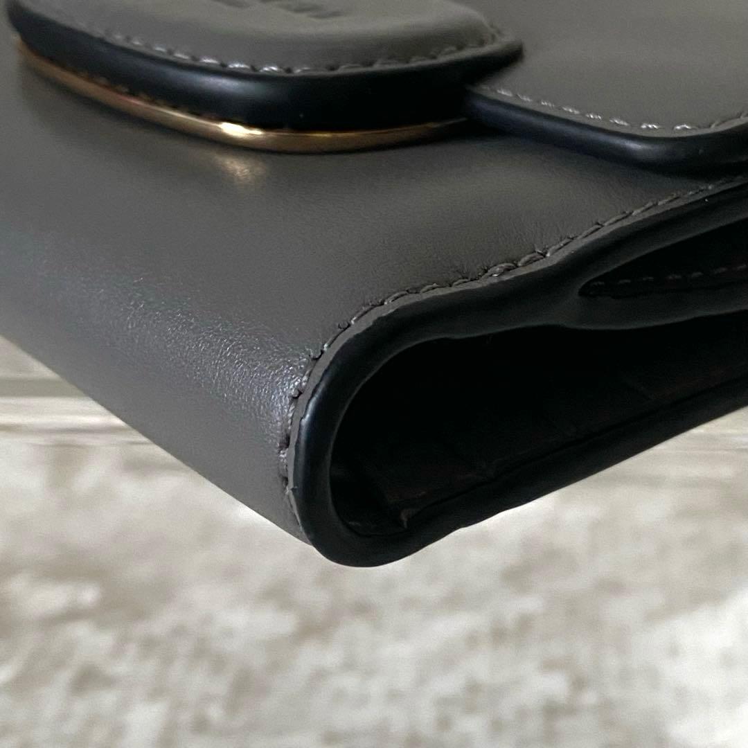 未使用品【COACH】エライザ スモール ウォレット二つ折り財布 グレー 大人気