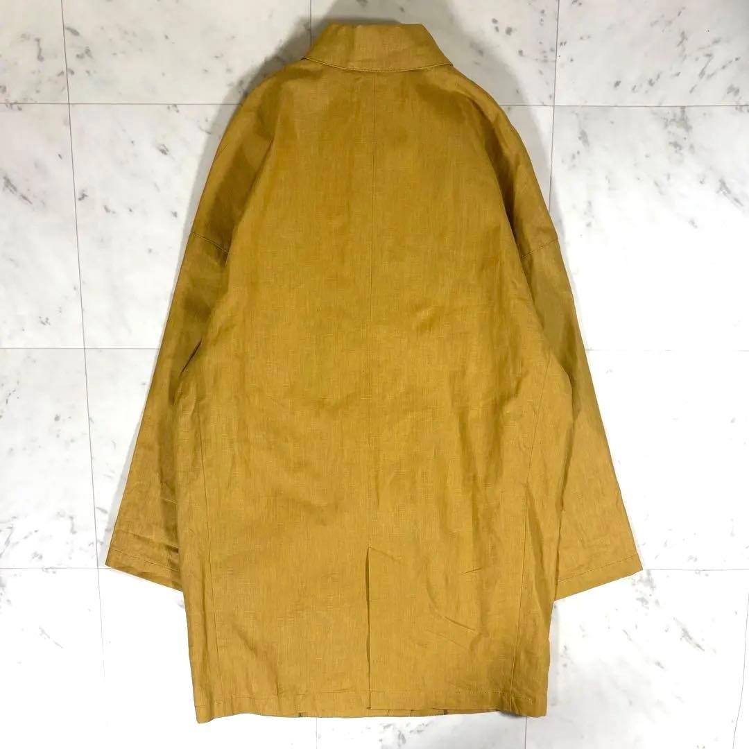 美品 23区 ダブルブレストコート リネン100% リベコ 麻 ゆったり 大きめ