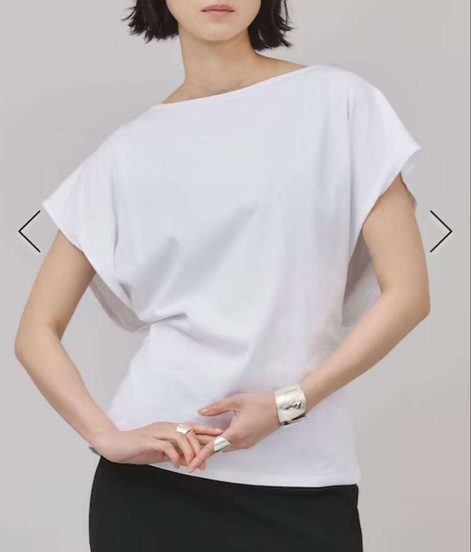 Curensology 2025SS バックシャーリングT ボートネック 美品