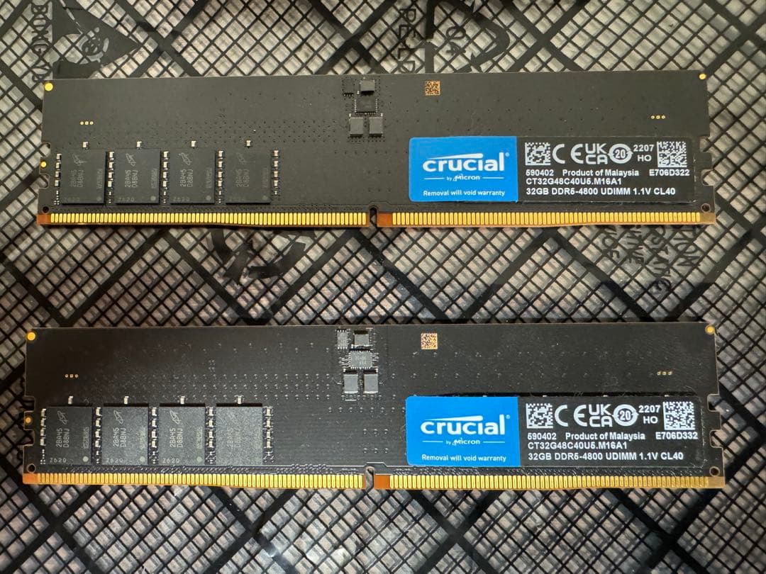 Crucial DDR5メモリ 64GB(32GBx2)