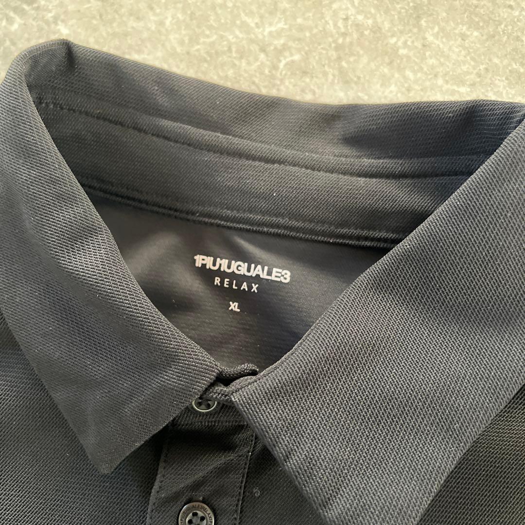 1PIU1UGUALE3 RELAXブラック ポロシャツ XL