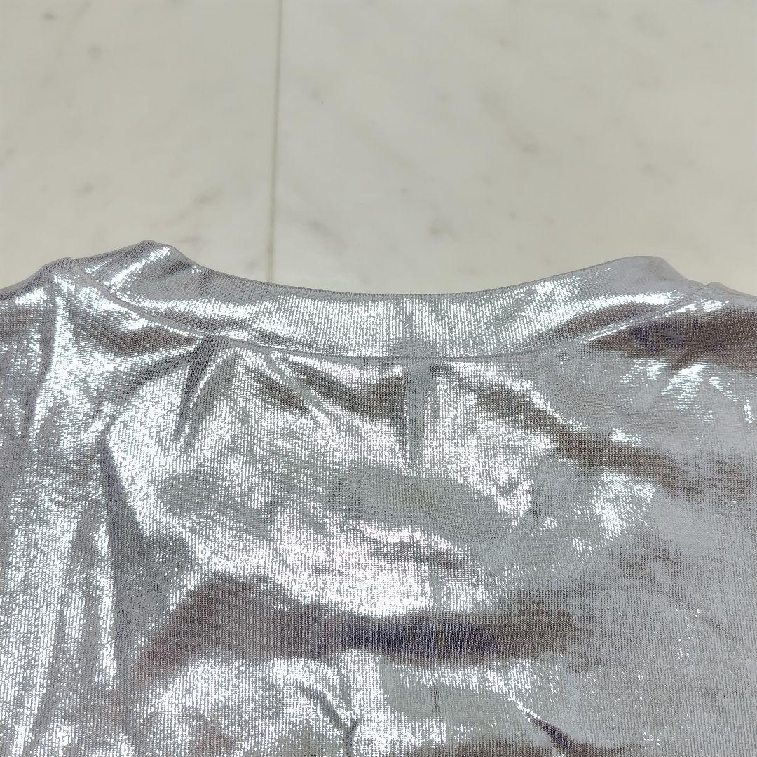 新品 メタリック Tシャツ 2点セット 半袖 ゴールド シルバー 光沢 ピタT