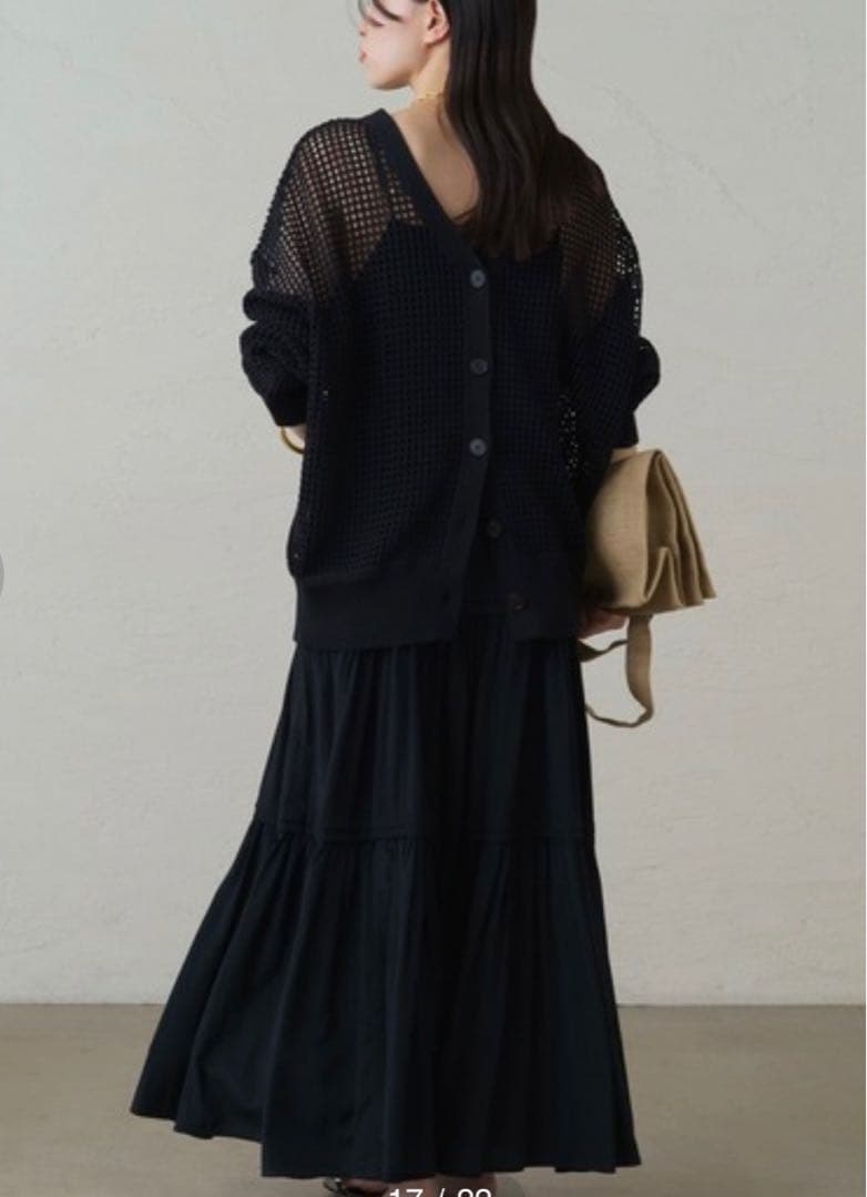 新品未使用⭐︎タグ付⭐︎LOUNGEDRESS2 WAYメッシュニットカーディガン