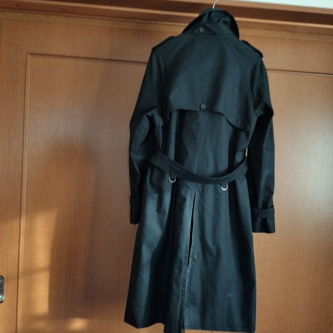紺色トレンチコート 肩章付き ベルト付き