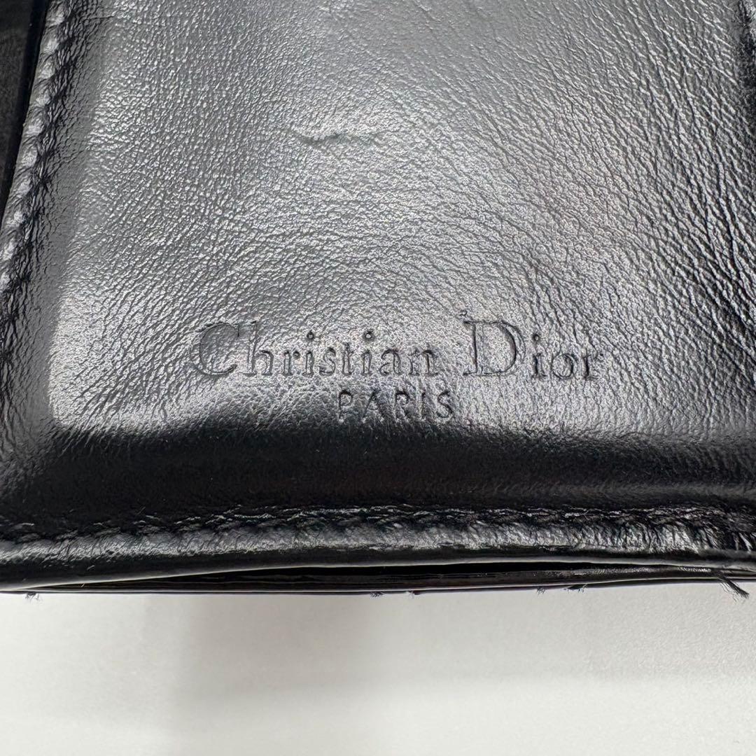 DIOR☆レディ ディオール☆エナメル☆ロータスウォレット☆カナージュ☆財布