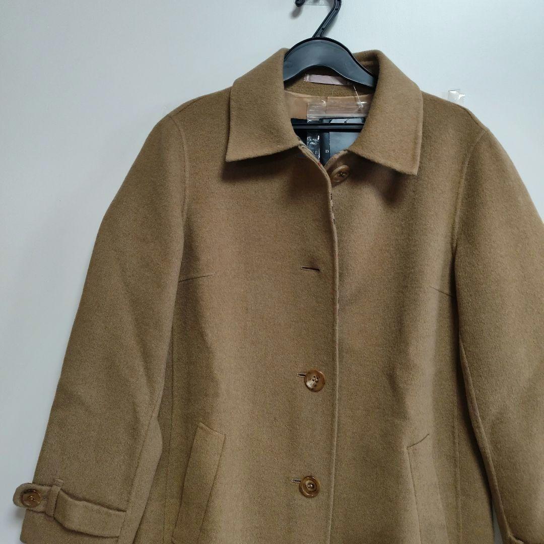 バーバリ　Burberry　ブラウン ウール混紡 ロングコート サイズ40