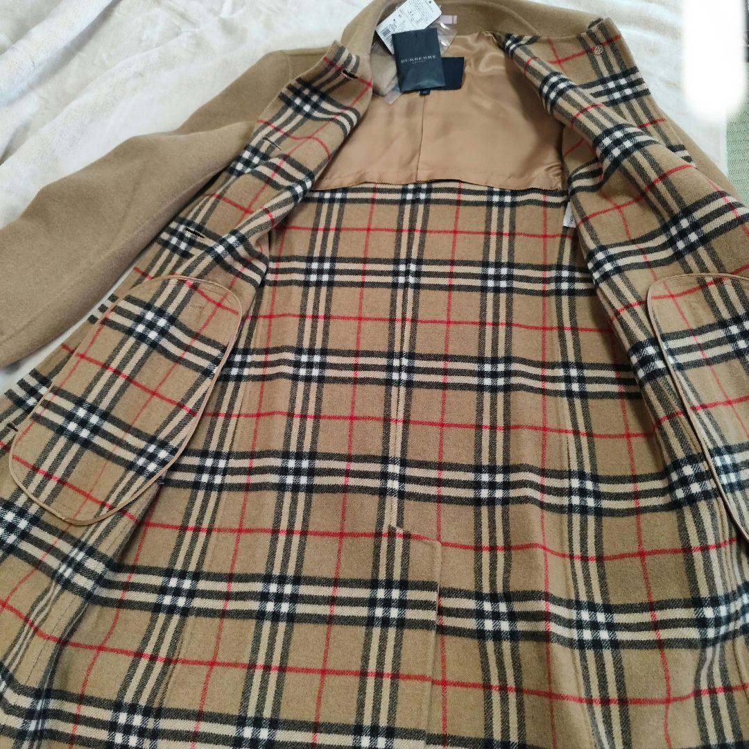 バーバリ　Burberry　ブラウン ウール混紡 ロングコート サイズ40