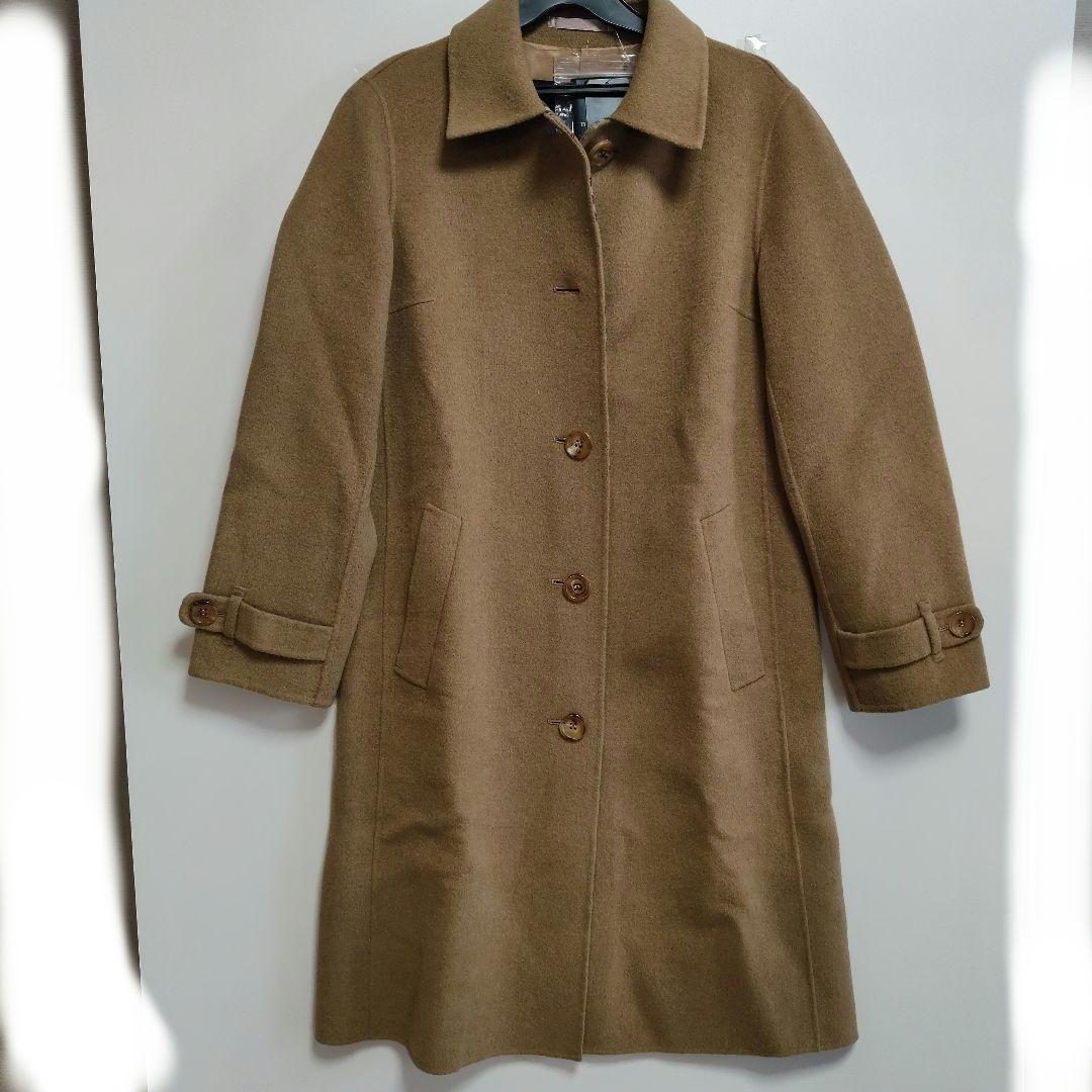 バーバリ　Burberry　ブラウン ウール混紡 ロングコート サイズ40