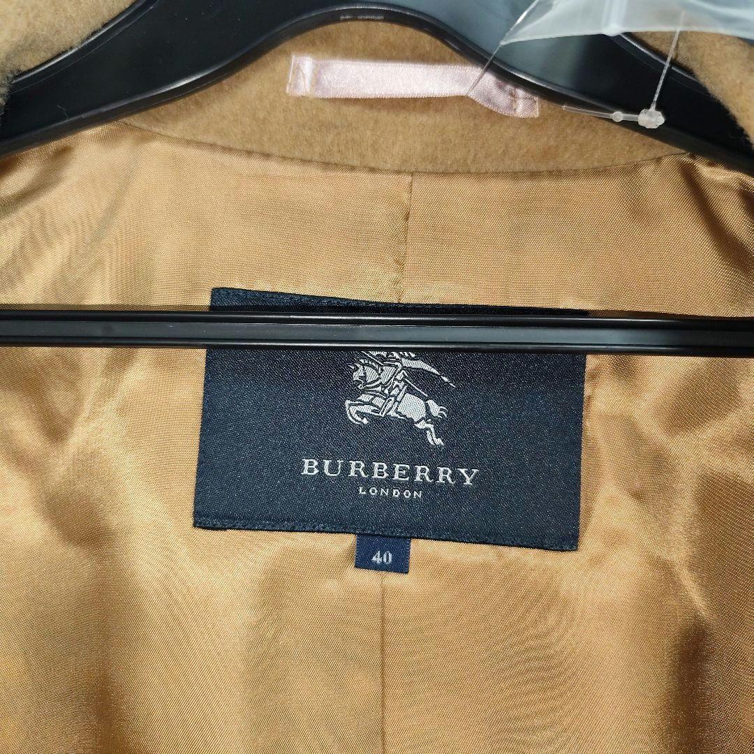 バーバリ　Burberry　ブラウン ウール混紡 ロングコート サイズ40