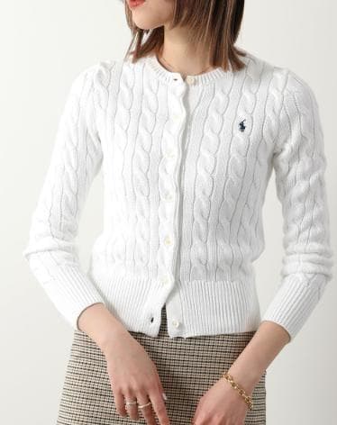 【極美品】✨POLO RALPH LAUREN コットン ケーブル カーディガン