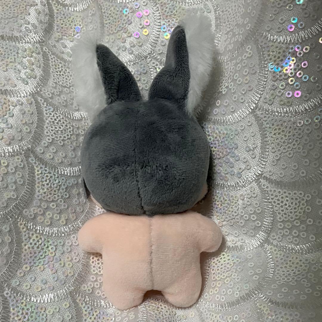 無属性ぬいぐるみ 自作ぬい 手縫い モノトーン うさぎさん