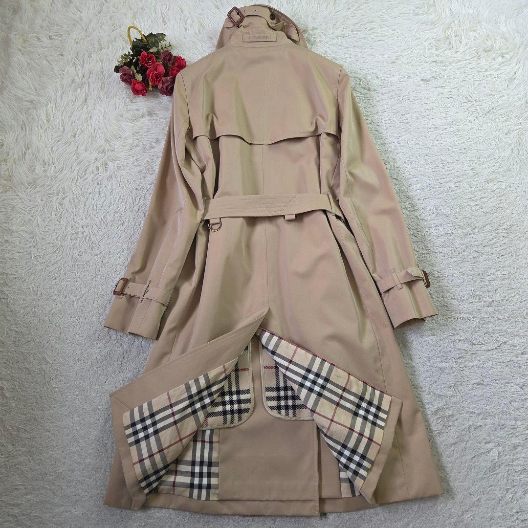 美品 バーバリー トレンチコート ハニーベージュ ノバチェック ライナー 38M