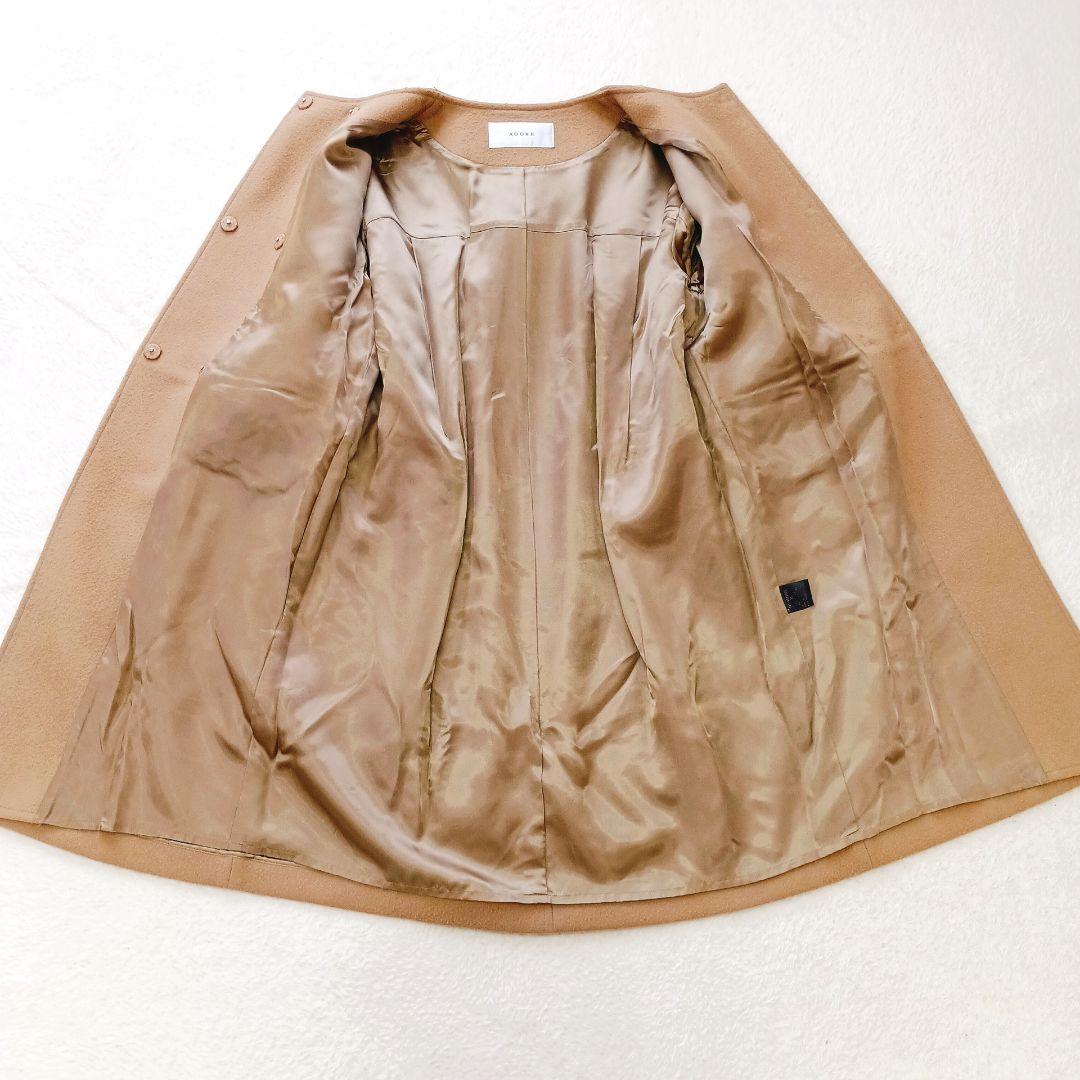 【専用】ADORE　アドーア　エアメルトンノーカラーフラップポケットコート