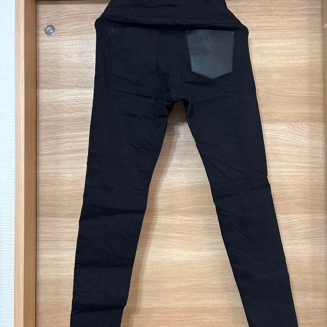 DIANTE ハイウェストスキニーデニム BLACK