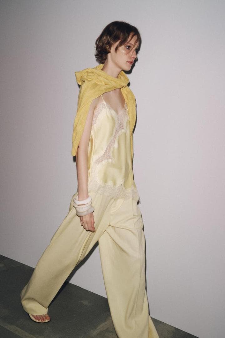 ZARA　ZW COLLECTION レーストリムキャミソールトップス