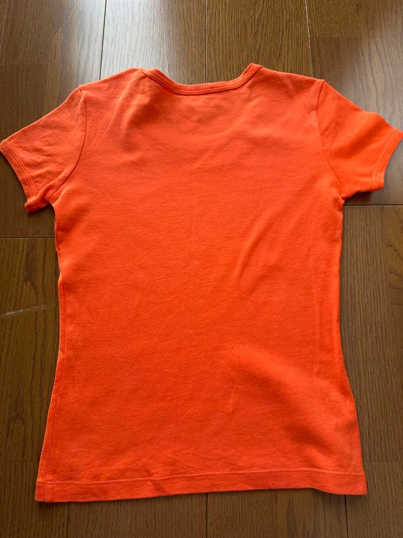 さ！セール中！セリーヌ　CELINE ロゴ付きオレンジTシャツ　Sサイズ