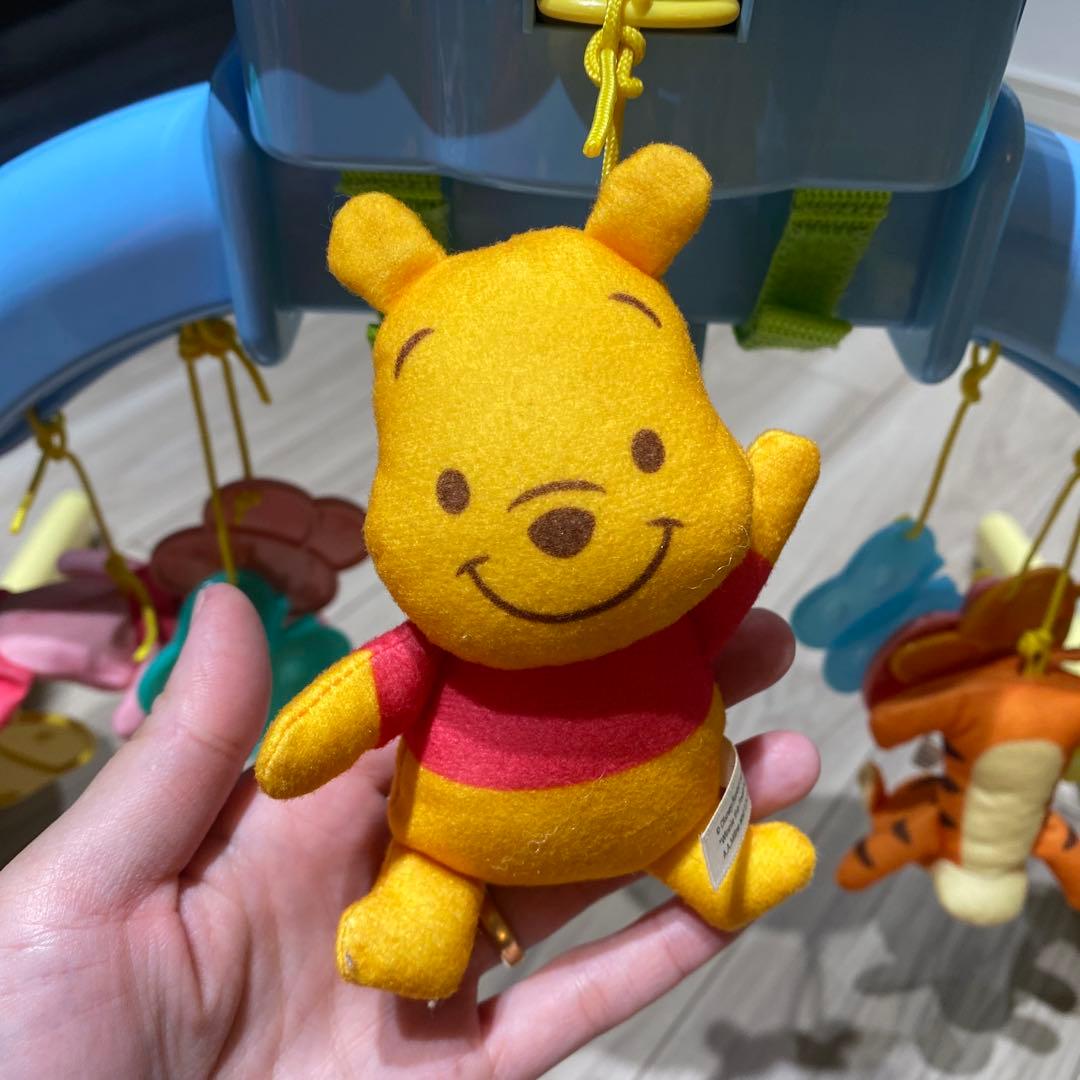 （美品）くまのプーさん　えらべる回転 6WAYジムにへんしんメリー　プーメリー