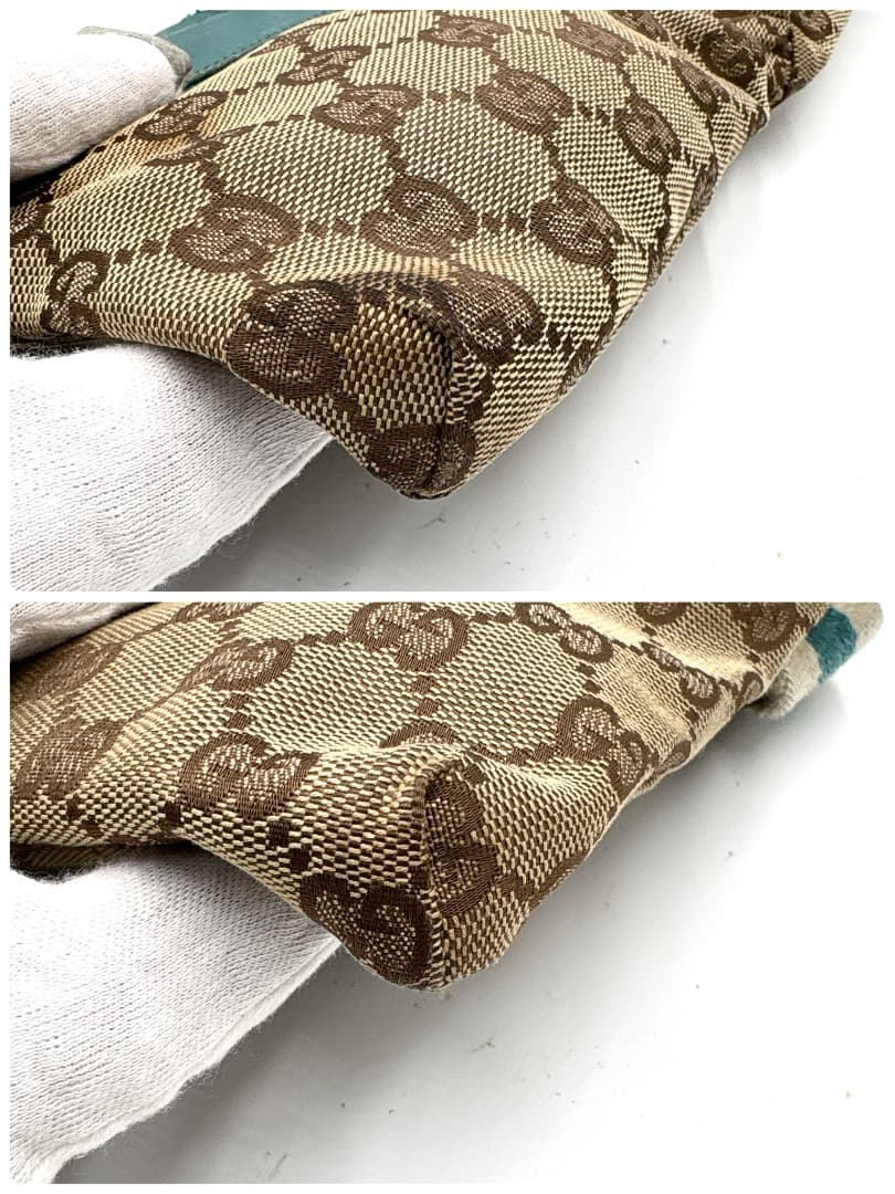 GUCCI グッチ GGキャンバス シェリーライン ウエストポーチ