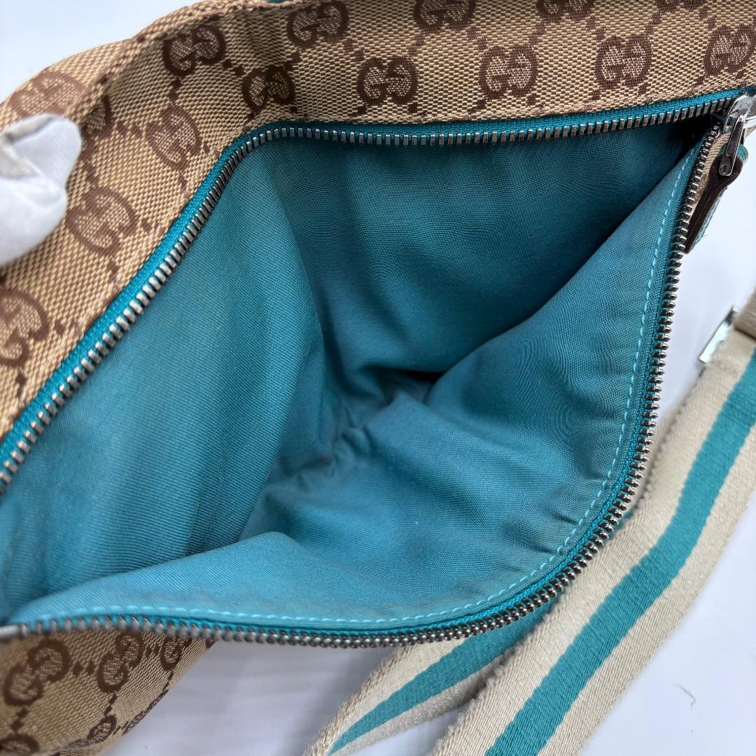GUCCI グッチ GGキャンバス シェリーライン ウエストポーチ