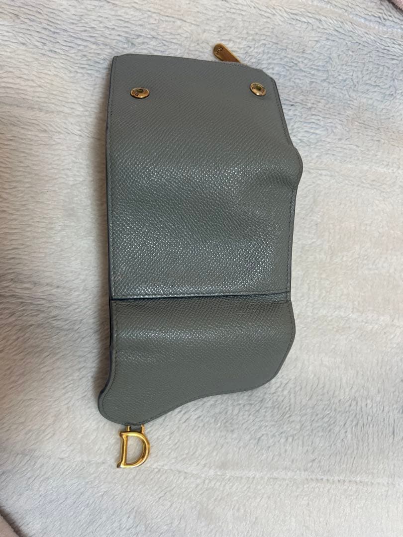 Christian Dior グレー 三つ折り財布