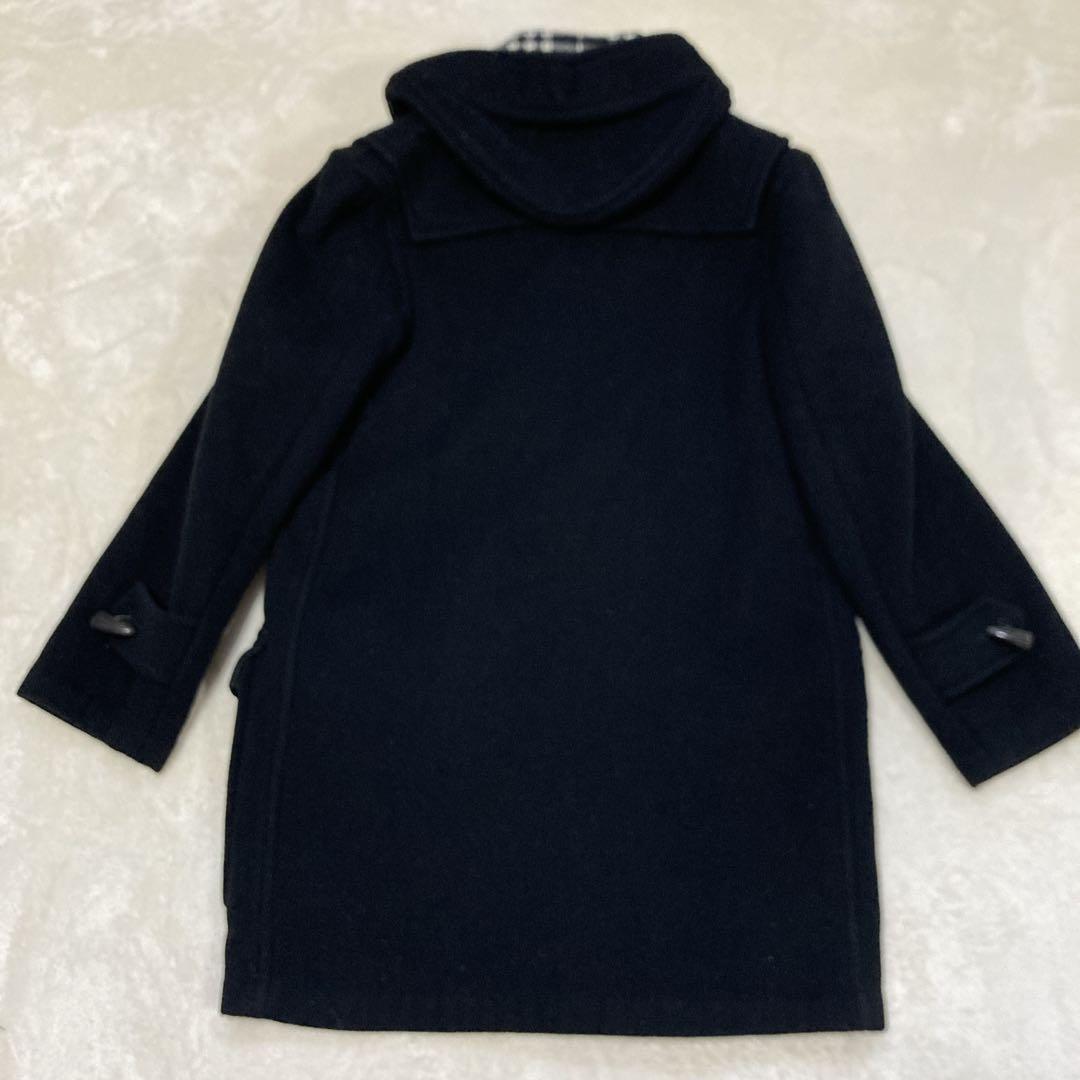 【希少美品】バーバリーロンドン　ロングダッフル　ブラックチェック　イングランド製