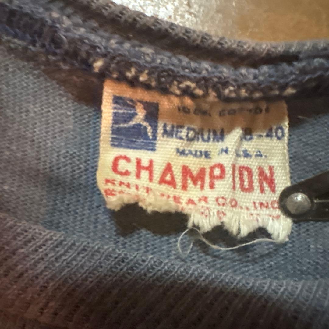 60s champion チャンピオン　ランタグ　染み込みプリントt usa製