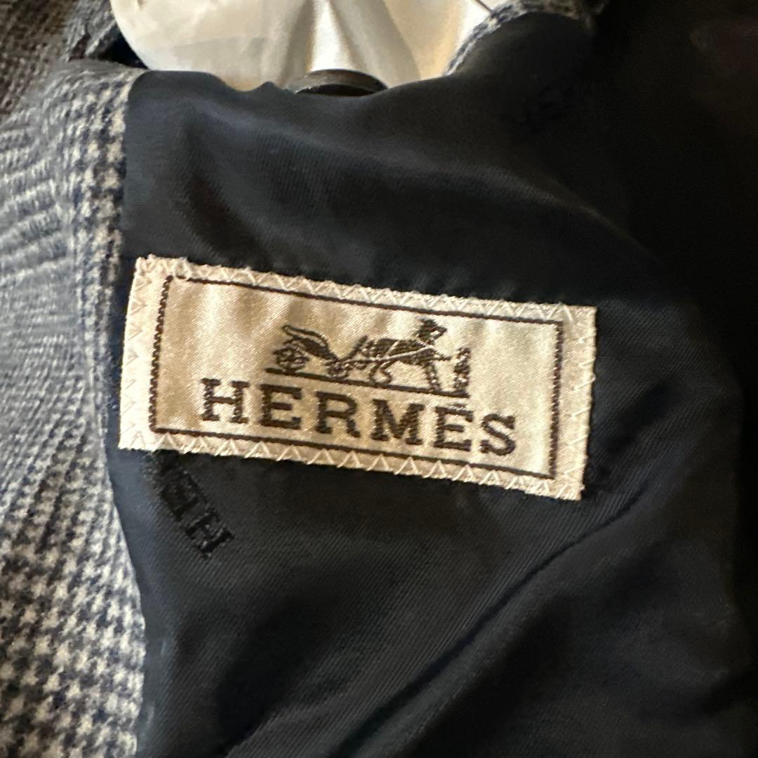 HERMES エルメス ウール100% グレンチェック ジャケット