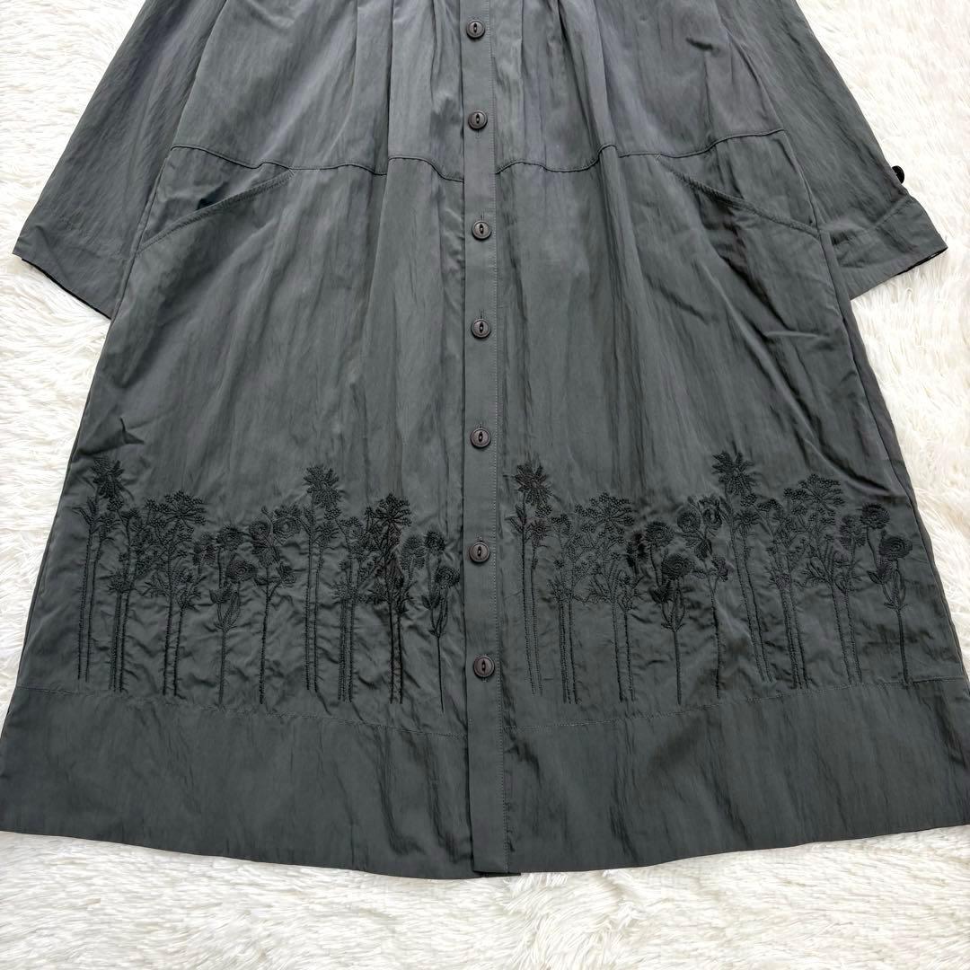SUPER HAKKA 刺繍 ワンピース　ワッシャー加工 スーパーハッカ　Ｌ相当