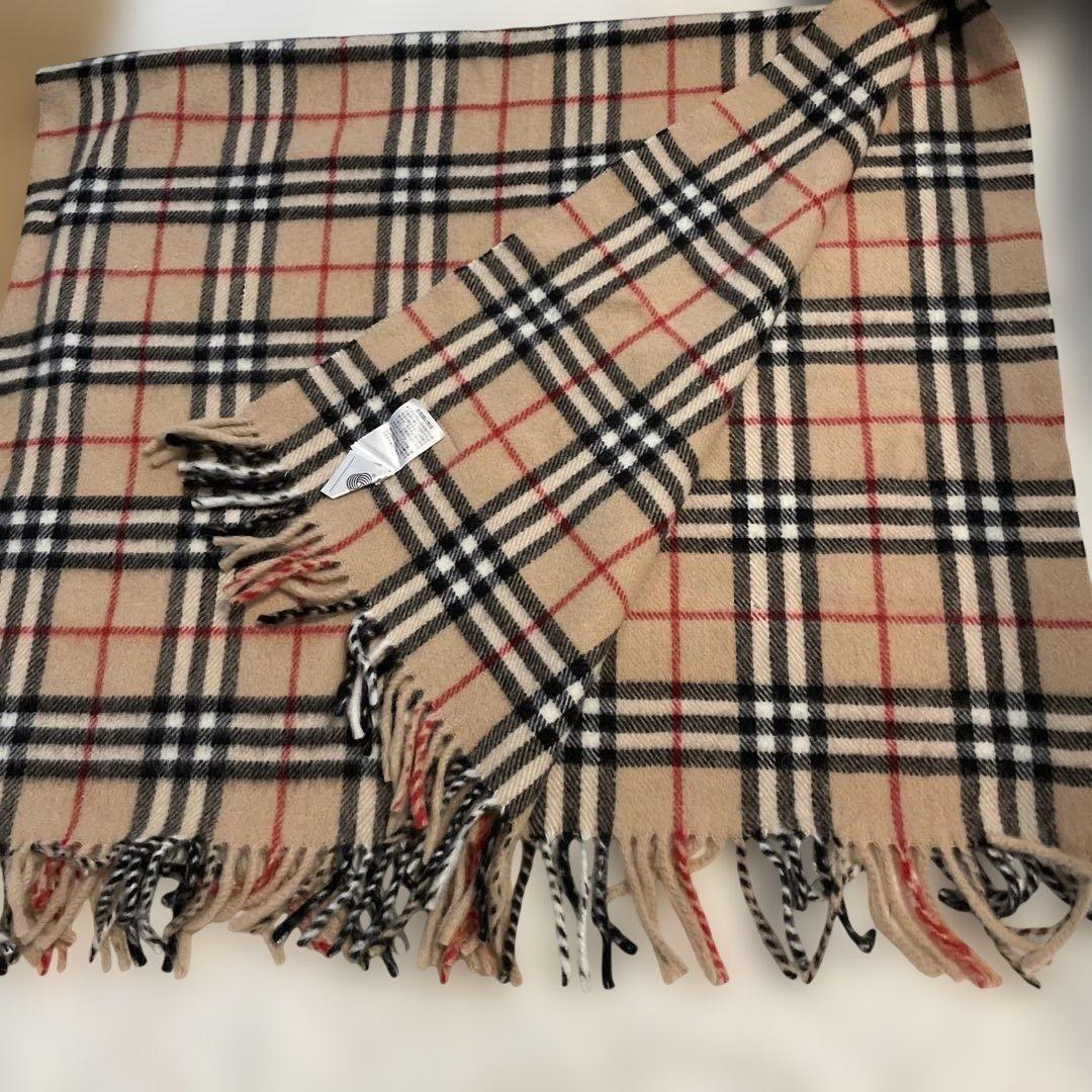 良品 BURBERRY バーバリー ウール　ノバティック　膝掛け