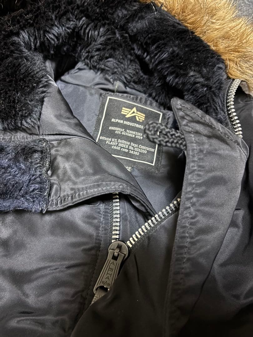 ALPHA INDUSTRIES ブラック モッズコート