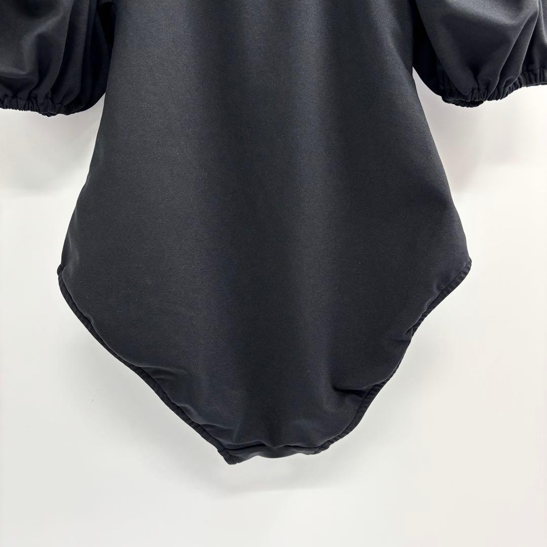 美品　AMERI　DIMENSIONAL RIBBON SWIM WEAR　S黒
