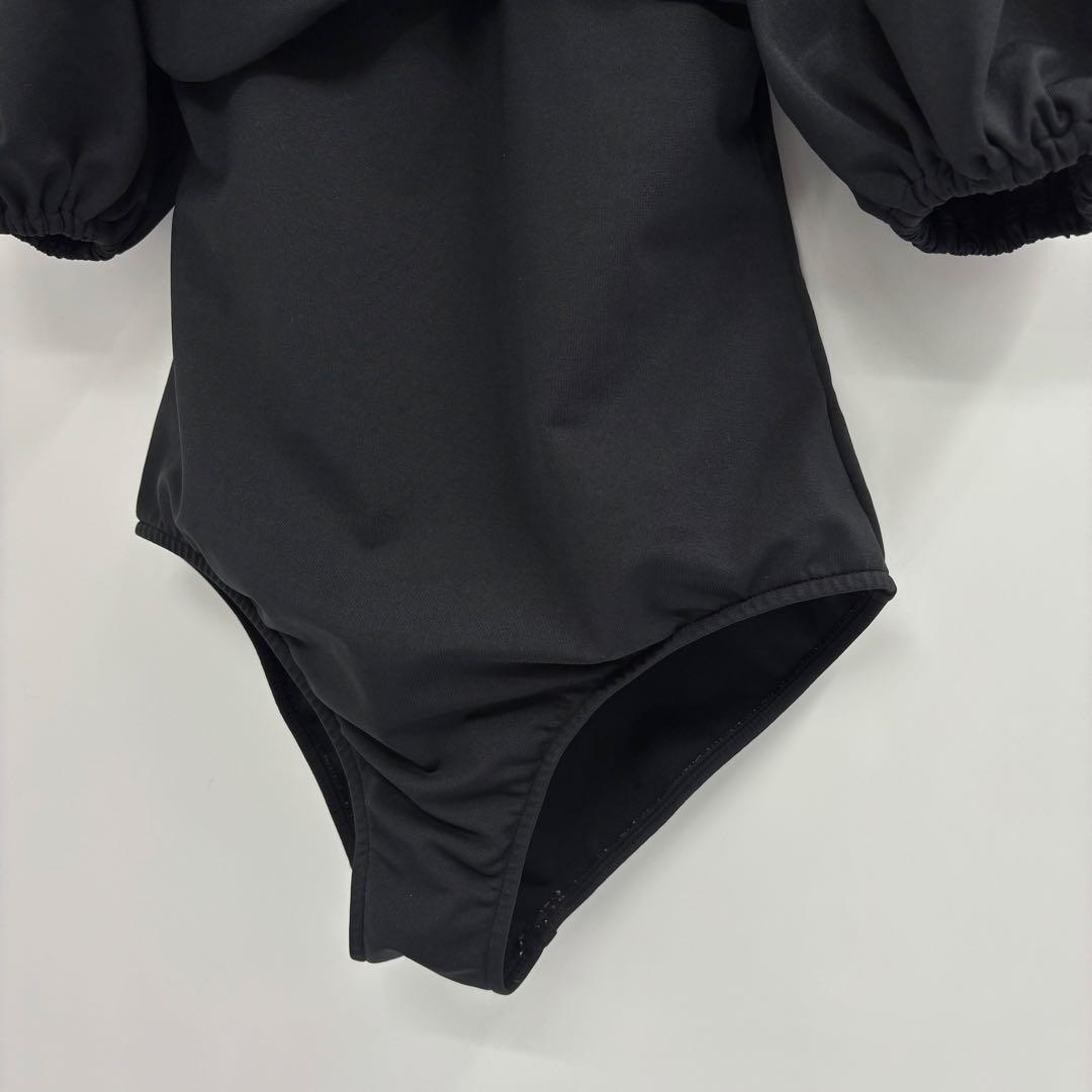 美品　AMERI　DIMENSIONAL RIBBON SWIM WEAR　S黒