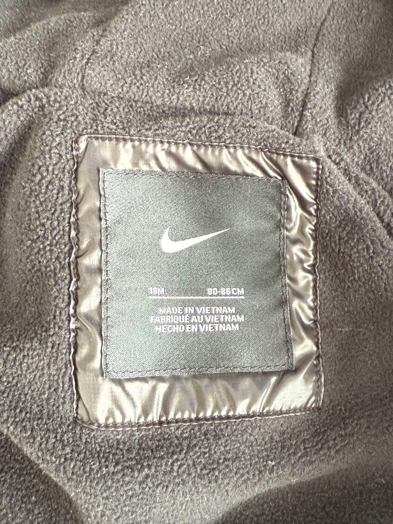 Nike ブラック キルティングアウター 80〜86センチ