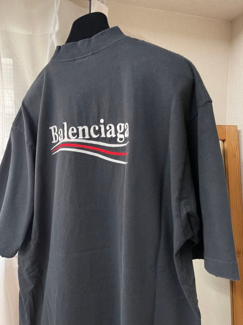 新品未使用 Balenciagaバレンシアガ半袖Ｔシャツ ブラック ダメージ加工