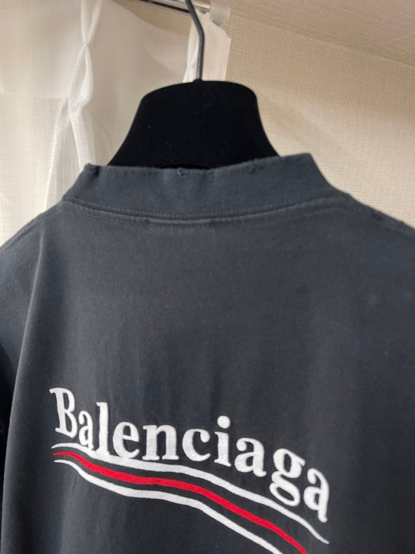 新品未使用 Balenciagaバレンシアガ半袖Ｔシャツ ブラック ダメージ加工