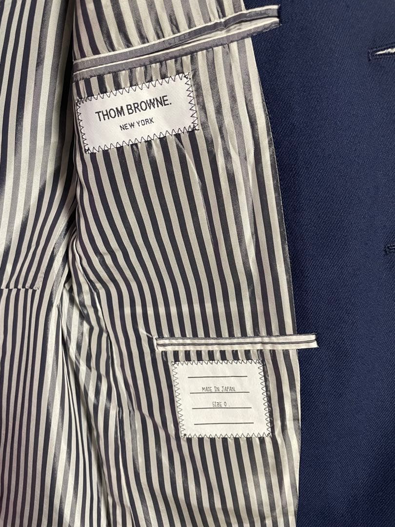 トムブラウン THOM BROWNE ネイビー 0 金ボタンジャケット