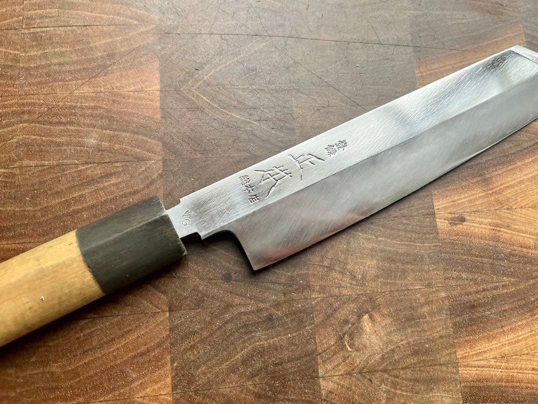 正本総本店　ケンムキ　ムキ物　165mm 5寸半　包丁　コバルト　VG10 鞘付