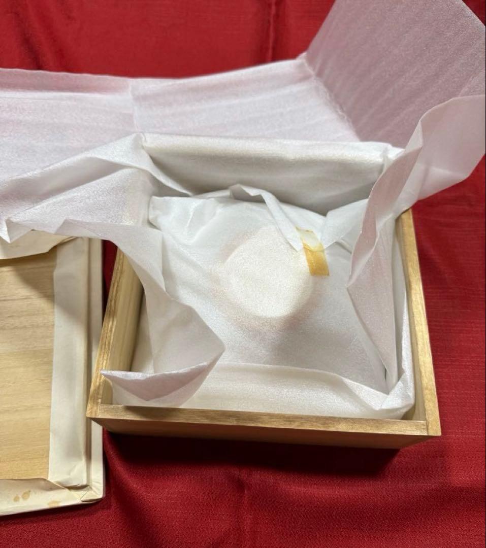 【新品未使用】萩焼 泥華窯 十三代 坂田泥華 淡いピンクの器 木箱•包装紙有り