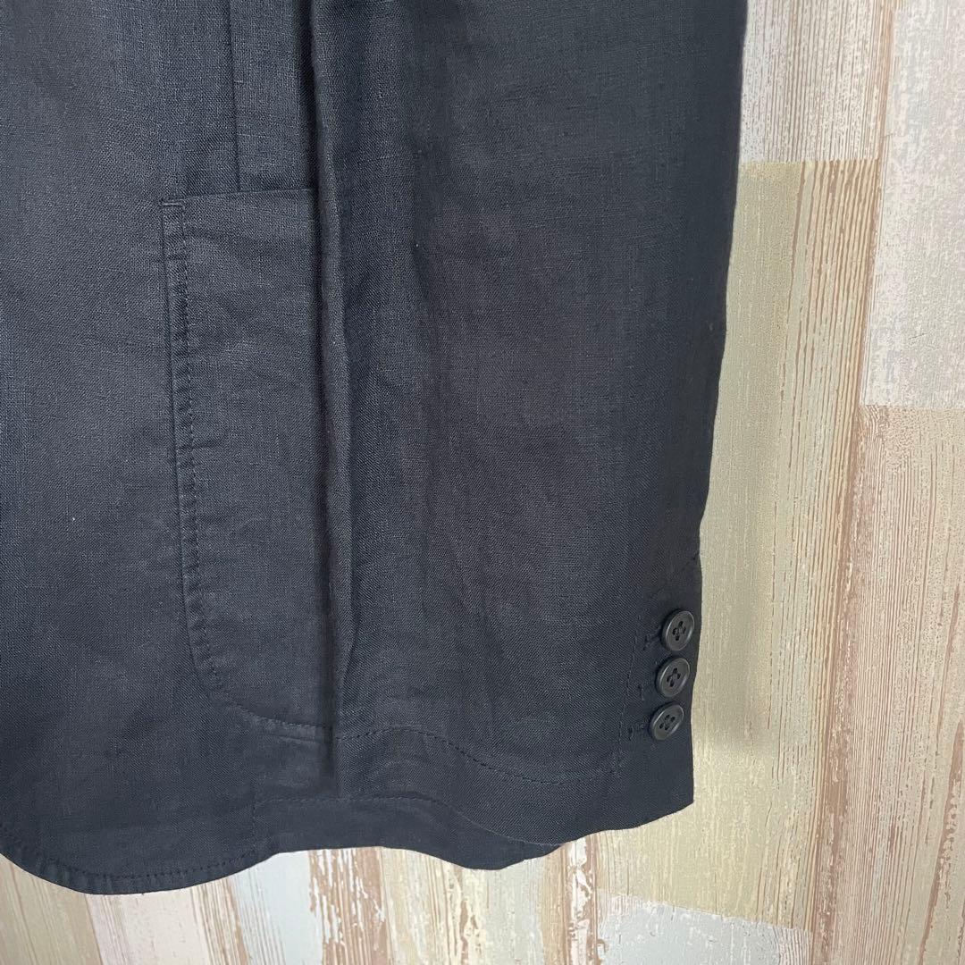 【美品】無印良品 リネン100% ジャケット ブラック