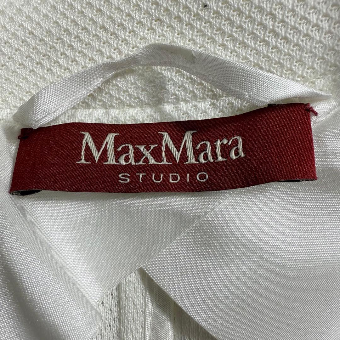 【美品】Max Mara Studio ダブルジャケット レディース 白