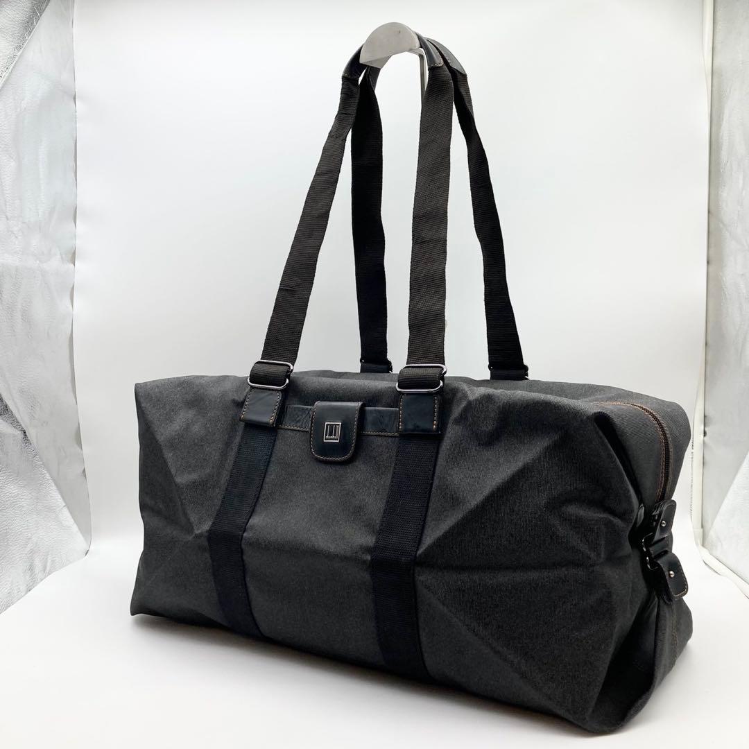DUNHILL ダンヒル ボストンバッグ 2way グレー 出張 旅行 美品