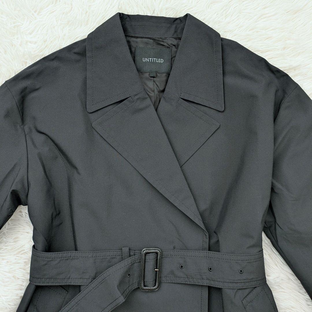 【美品】定価4.8万 UNTITLED ドロップショルダートレンチコート XS
