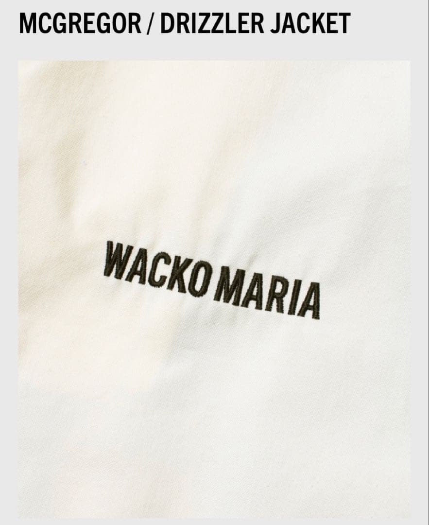 ジャケット・アウター WACKO MARIA MCGREGOR DRIZZLER JACKET M
