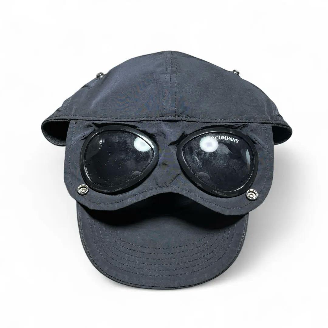 帽子 c.p company goggle cap L black tec