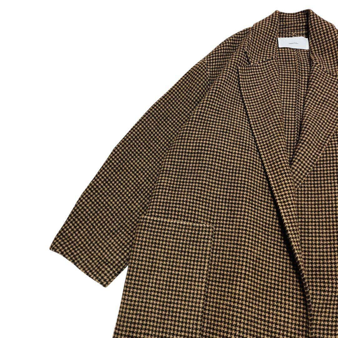 TODAYFUL トゥデイフル オーバーチェックコート 38 ブラウン ロング