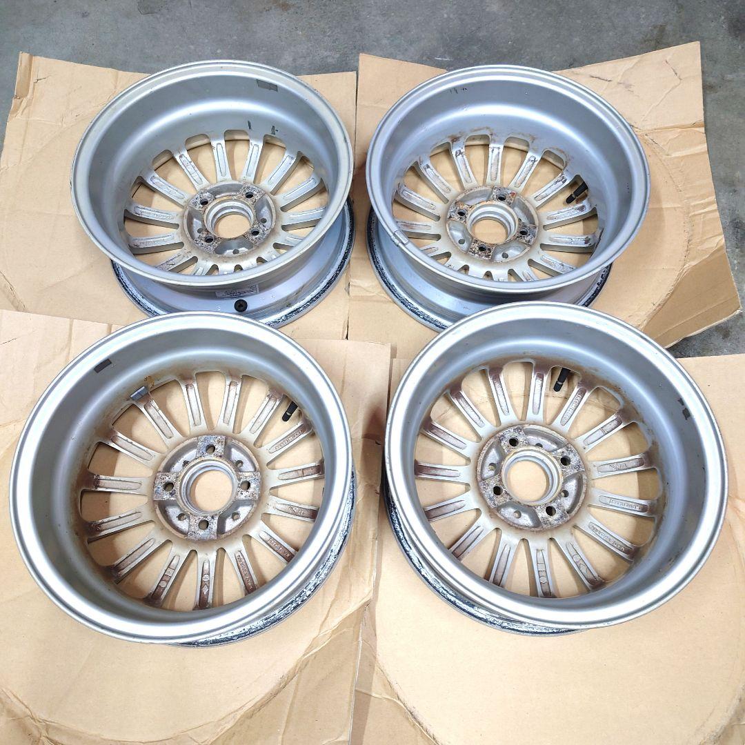 送料込 14インチ 5.0J＋45 ポリッシュ 4本 PCD100 軽 5J