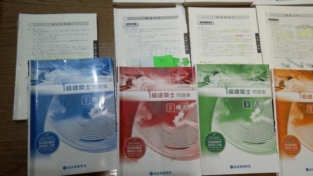 一級建築士　総合資格　テキスト・問題集　平成28年度版