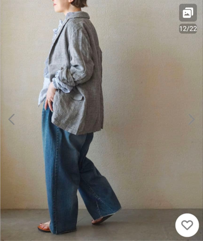 新品未使用品　journal standard luxeリネンチェックジャケット